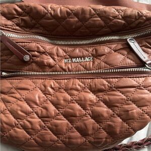MZ Wallace Quilted Crossbody Bag in Rich Brown